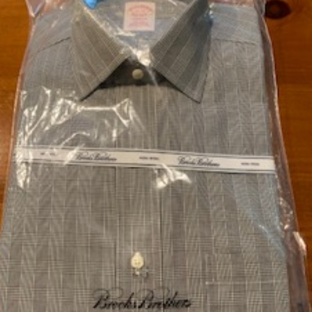 Brooks Brothers Men's Black Plaid Shirt